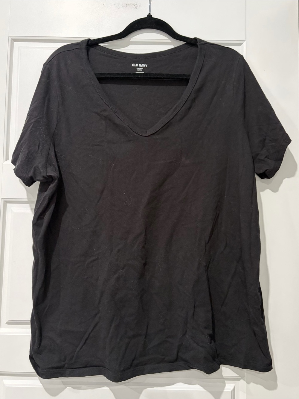 Old Navy Black V-Neck Short Sleeve Tee